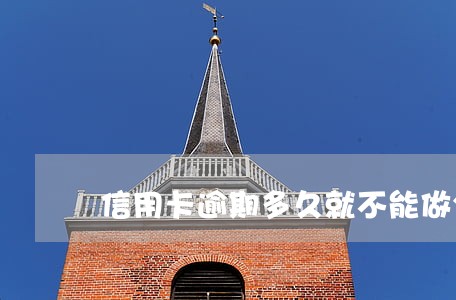 信用卡逾期多久就不能做分期