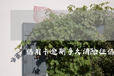 信用卡逾期多久消除征信记录 信用卡逾期多久消除征信记录