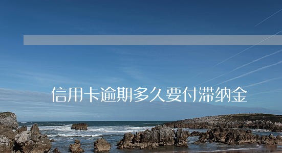 信用卡逾期多久要付滞纳金 信用卡逾期多久要付滞纳金