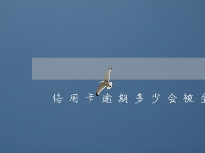 信用卡逾期多少会被坐牢