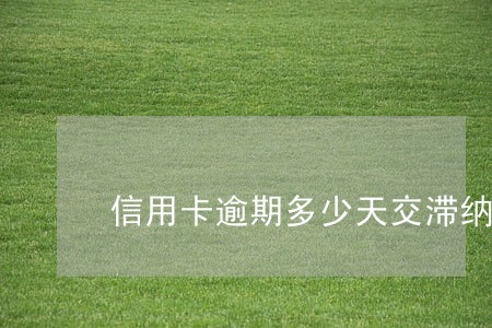 信用卡逾期多少天交滞纳金