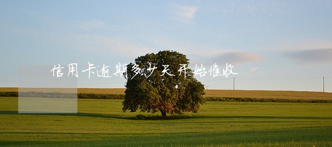 信用卡逾期多少天开始催收 信用卡逾期多少天开始催收
