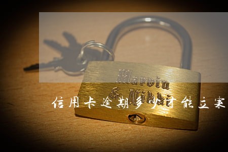 信用卡逾期多少才能立案起诉