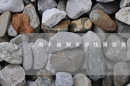 信用卡逾期多少钱算恶意透支 信用卡逾期多少钱算恶意透支