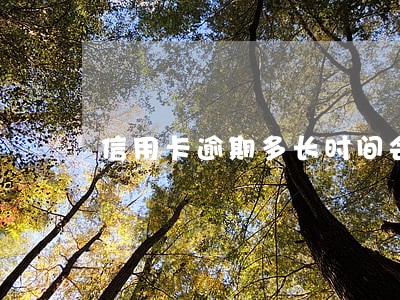 信用卡逾期多长时间会消除