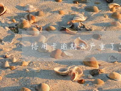 信用卡逾期太严重了怎么办 信用卡逾期太严重了怎么办