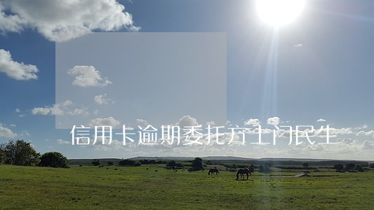 信用卡逾期委托方上门民生 信用卡逾期委托方上门民生