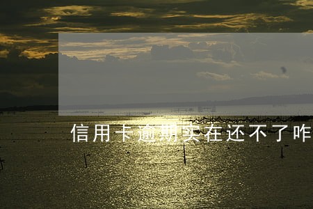信用卡逾期实在还不了咋办 信用卡逾期实在还不了咋办