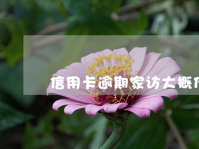 信用卡逾期家访大概什么去 信用卡逾期家访大概什么去