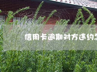 信用卡逾期对方违约怎么办 信用卡逾期对方违约怎么办