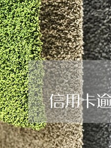 信用卡逾期封档报案 信用卡逾期封档报案