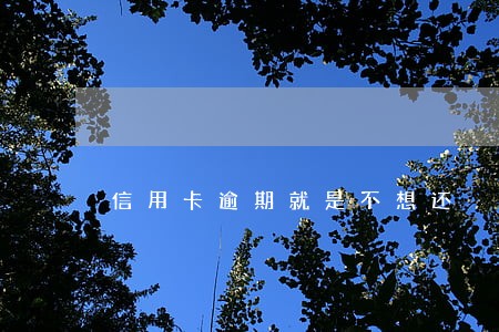 信用卡逾期就是不想还 信用卡逾期就是不想还