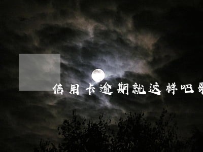 信用卡逾期就这样吧歌词 信用卡逾期就这样吧歌词