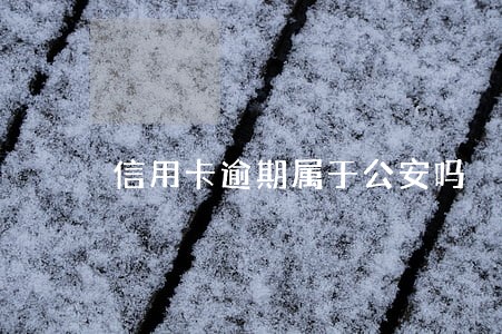 信用卡逾期属于公安吗 信用卡逾期属于公安吗