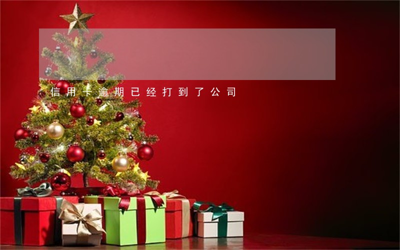 信用卡逾期已经打到了公司