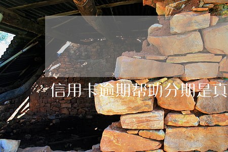信用卡逾期帮助分期是真的吗 信用卡逾期帮助分期是真的吗