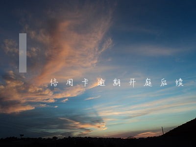 信用卡逾期开庭后续 信用卡逾期开庭后续