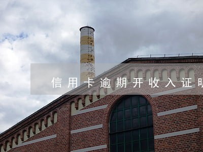 信用卡逾期开收入证明