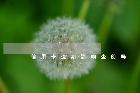 信用卡逾期影响坐船吗 信用卡逾期影响坐船吗