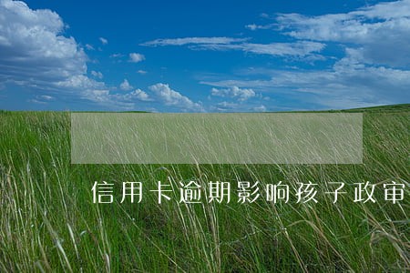 信用卡逾期影响孩子政审吗 信用卡逾期影响孩子政审吗