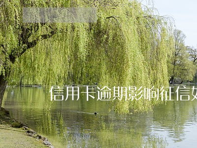 信用卡逾期影响征信如何处理 信用卡逾期影响征信如何处理