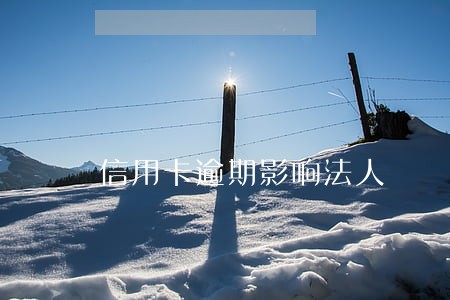 信用卡逾期影响法人