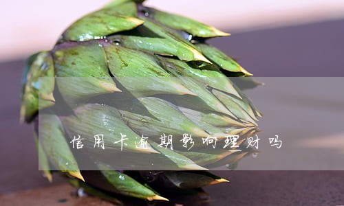 信用卡逾期影响理财吗