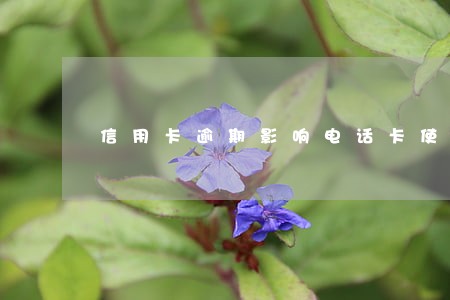 信用卡逾期影响电话卡使用吗 信用卡逾期影响电话卡使用吗