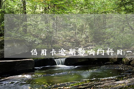信用卡逾期影响约科目一么 信用卡逾期影响约科目一么