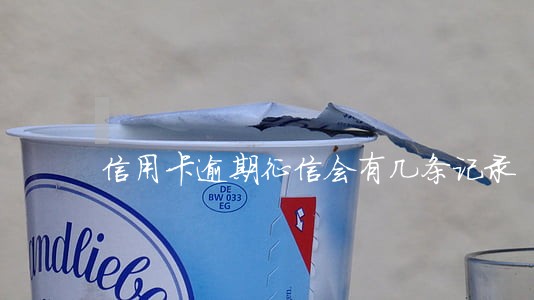 信用卡逾期征信会有几条记录 信用卡逾期征信会有几条记录