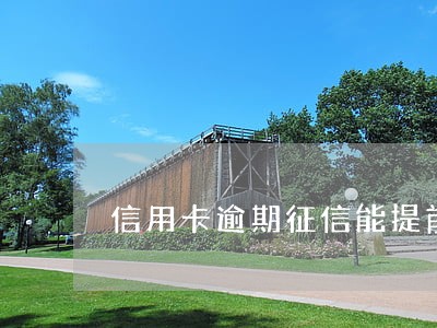 信用卡逾期征信能提前洗白吗 信用卡逾期征信能提前洗白吗