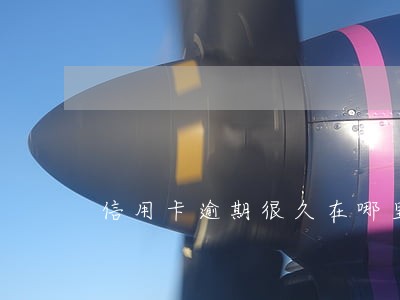信用卡逾期很久在哪里还 信用卡逾期很久在哪里还