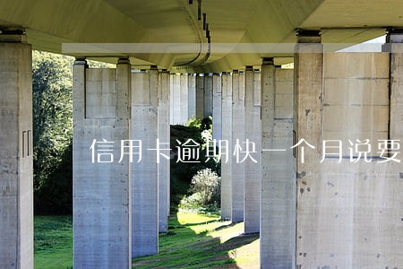信用卡逾期快一个月说要上门 信用卡逾期快一个月说要上门