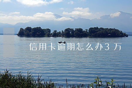 信用卡逾期怎么办3万 信用卡逾期怎么办3万