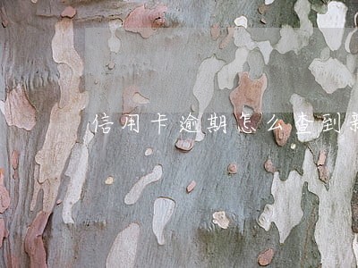 信用卡逾期怎么查到新单位的 信用卡逾期怎么查到新单位的