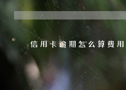 信用卡逾期怎么算费用的 信用卡逾期怎么算费用的