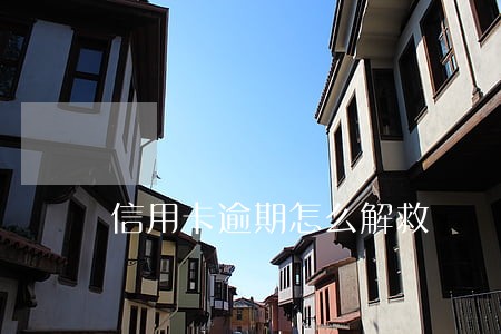 信用卡逾期怎么解救