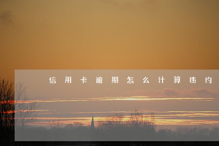 信用卡逾期怎么计算违约金 信用卡逾期怎么计算违约金