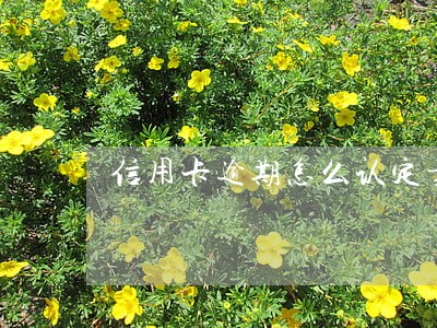信用卡逾期怎么认定责任