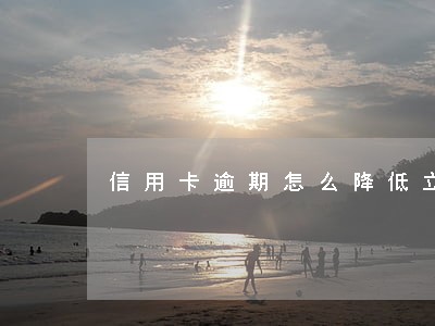 信用卡逾期怎么降低立案风险