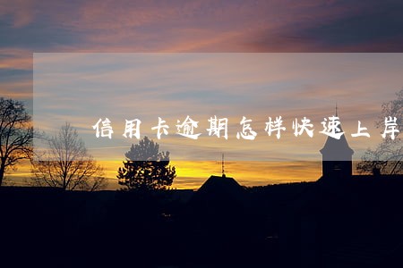 信用卡逾期怎样快速上岸 信用卡逾期怎样快速上岸