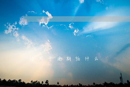 信用卡逾期怕什么