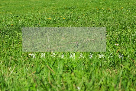 信用卡逾期总金额不到1万 信用卡逾期总金额不到1万