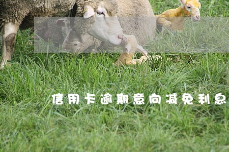 信用卡逾期意向减免利息怎么申请