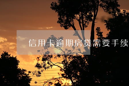 信用卡逾期房贷需要手续 信用卡逾期房贷需要手续
