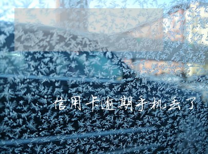 信用卡逾期手机丢了 信用卡逾期手机丢了