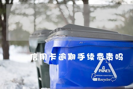 信用卡逾期手续费贵吗