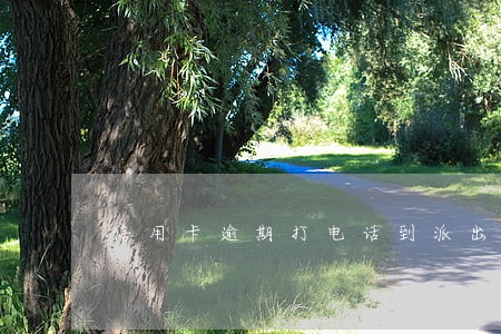 信用卡逾期打电话到派出所 信用卡逾期打电话到派出所