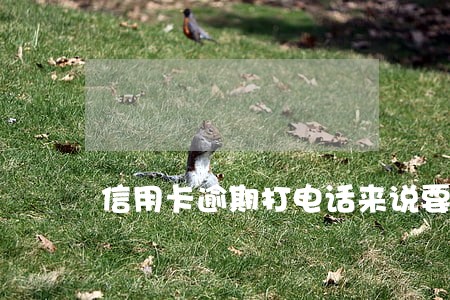 信用卡逾期打电话来说要来家 信用卡逾期打电话来说要来家