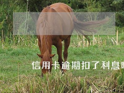 信用卡逾期扣了利息吗 信用卡逾期扣了利息吗